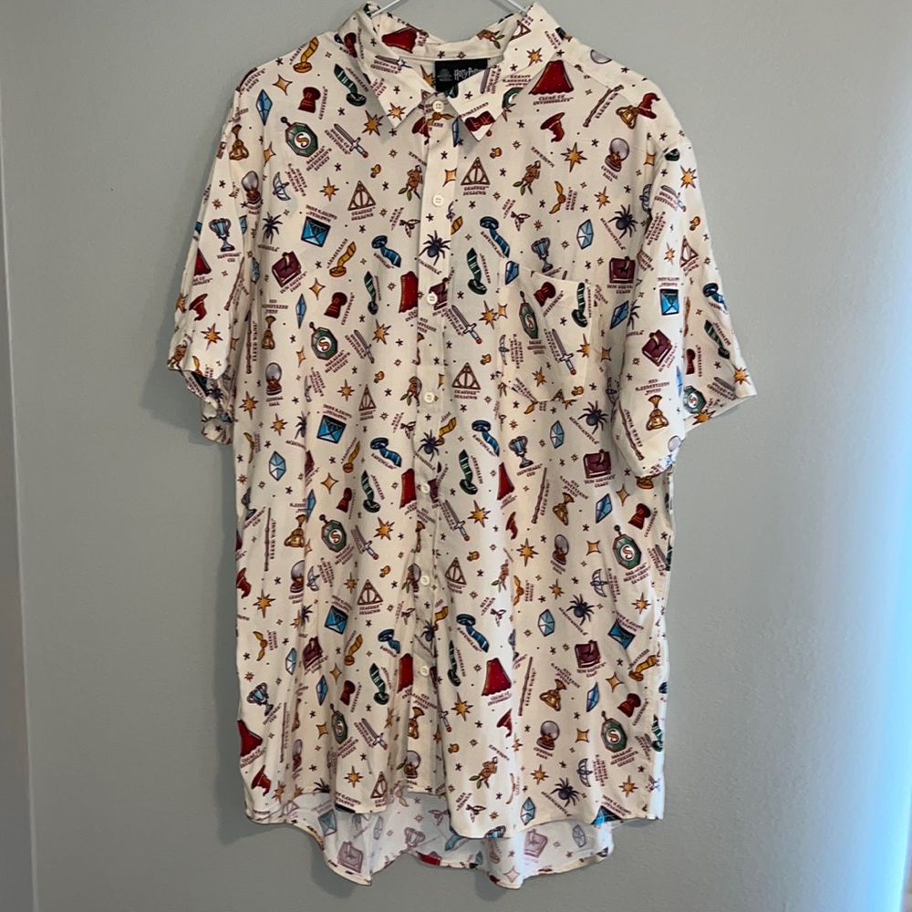 Harry Potter Tattoo Button Down